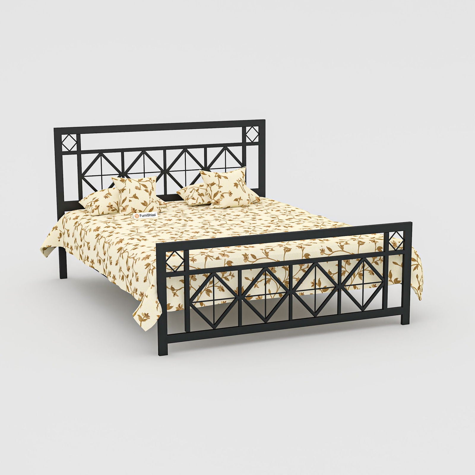 MetalCraft Simple Designer Iron Bed - Furnishiaa -  -